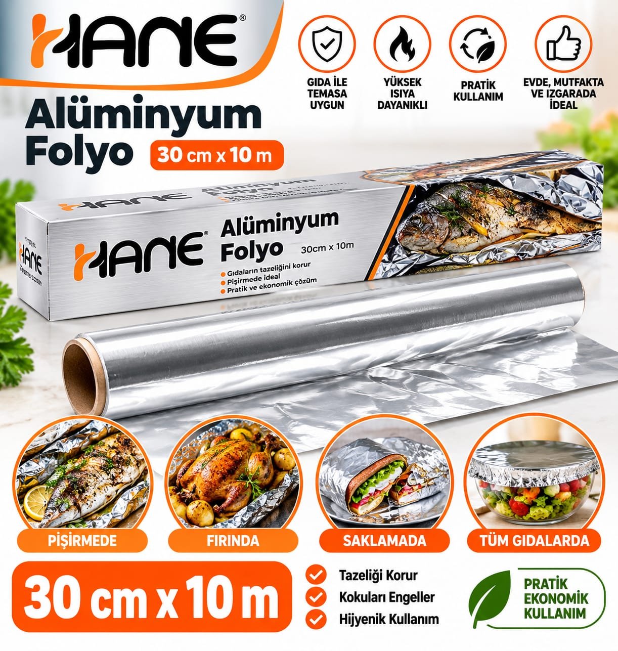 ALÜMİNYUM FOLYO 30 cm*10 m