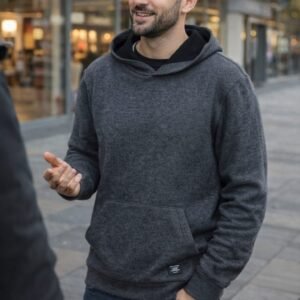 ERKEK KAPÜŞONLU SWEATSHİRT (ANTRASİT)